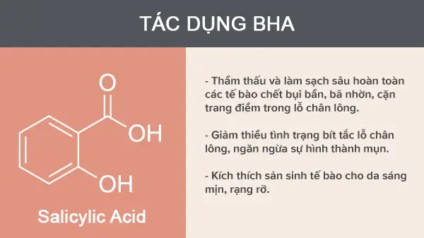 BHA mang nhiều lợi ích tuyệt vời với da mụn